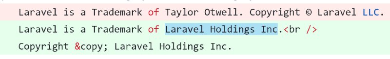 Тейлор сменил тип компании с Laravel LLC (Общество с ограниченной ответственностью) на свежезарегистрированную Laravel Holdings, Inc (Корпорация). Занятно, что создана она не Арканзасе, родном штате Отвела, а в Делавэре.Либо собирается скупать другие компании, либо привлекать капиталы. Плюс с сайта был убран список сотрудников, возможно, в связи с тем, что планируется резко увеличить их число. Разрабы трудятся — лавэха мутится.
