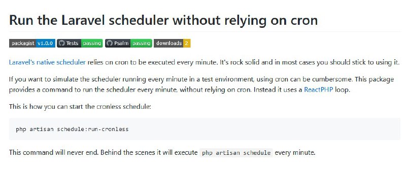 Laravel Cronless Schedule