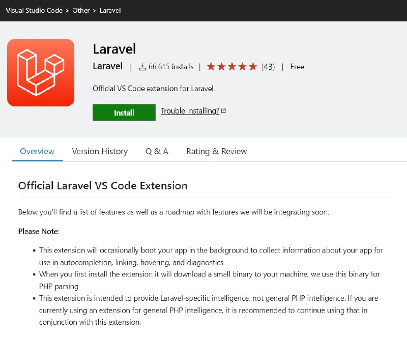 Релиз Laravel VS Code Extension 1.0