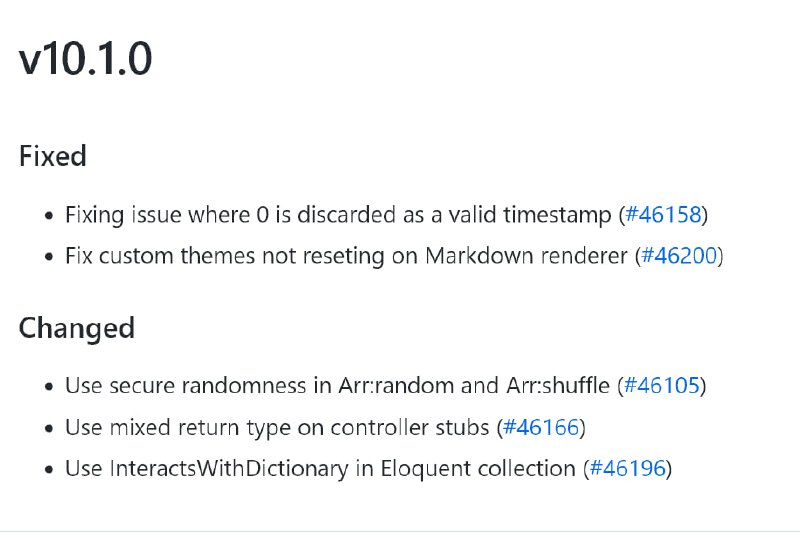 Релиз Laravel 10.1