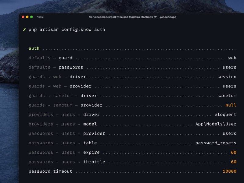 config:showНовая команда в Laravel 10.17