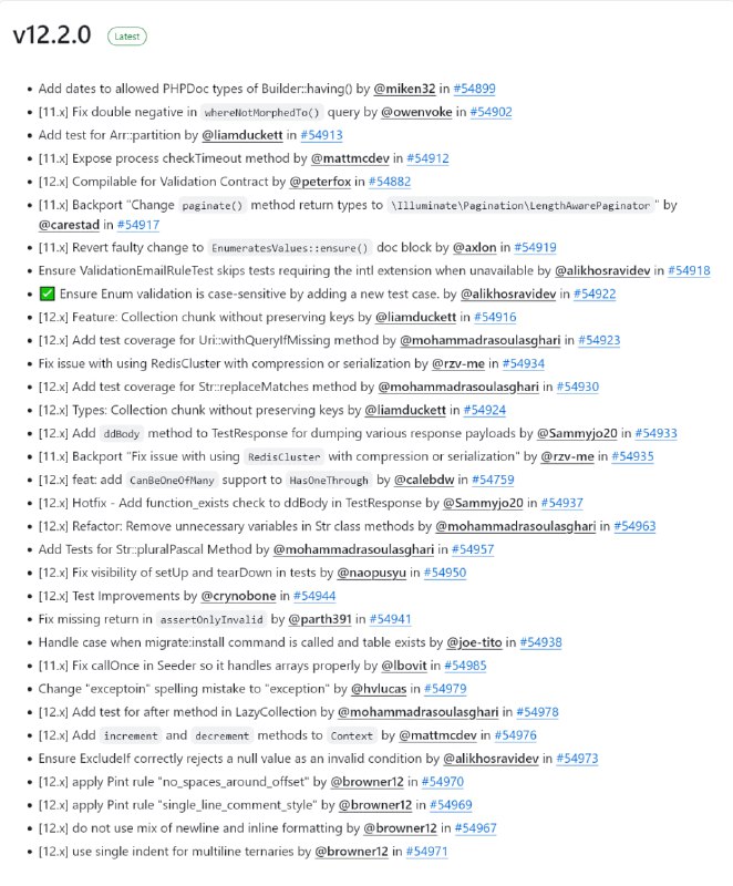 Релиз Laravel 12.2