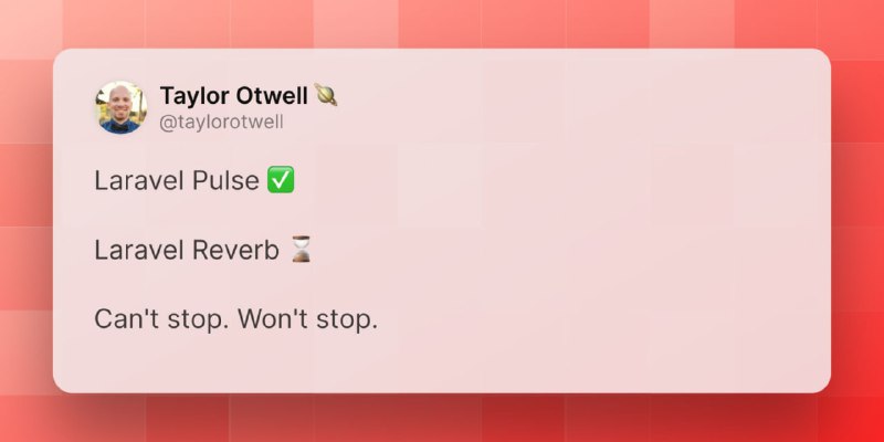 Тейлор анонсировал новый официальный пакет Laravel Reverb, сообщив только его название. Народ в комментах предполагает, что это будет связано с Laravel Echo и трансляциями:    Я предполагаю, что это связано с Laravel Echo. Основной пакет для серверной части веб-сокетов. Что-то вроде того. Просто судя по названию.    Преемник или что-то похожее на Laravel Echo?    ChatGPT говорит: Названия пакетов Laravel часто намекают на их назначение. «Реверберация» предполагает что-то связанное с эхом или отражением. Это может указывать на пакет, предназначенный для трансляции событий, передача событий от сервера к клиенту, или что-то похожее на Laravel Echo, но с дополнительными или другими функциями.