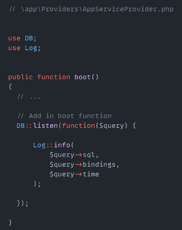 Как быстро сделать логирование SQL-запросов в Laravel