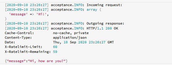 API сервер лог в Laravel