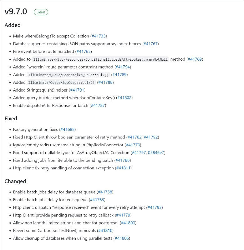 Релиз Laravel 9.7