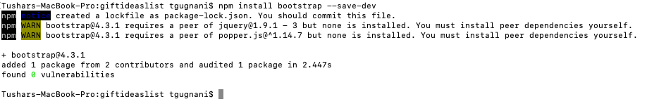 Обновление Boostrap в Laravel